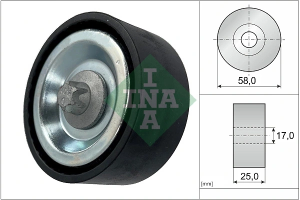 Deflection/Guide Pulley, V-ribbed belt